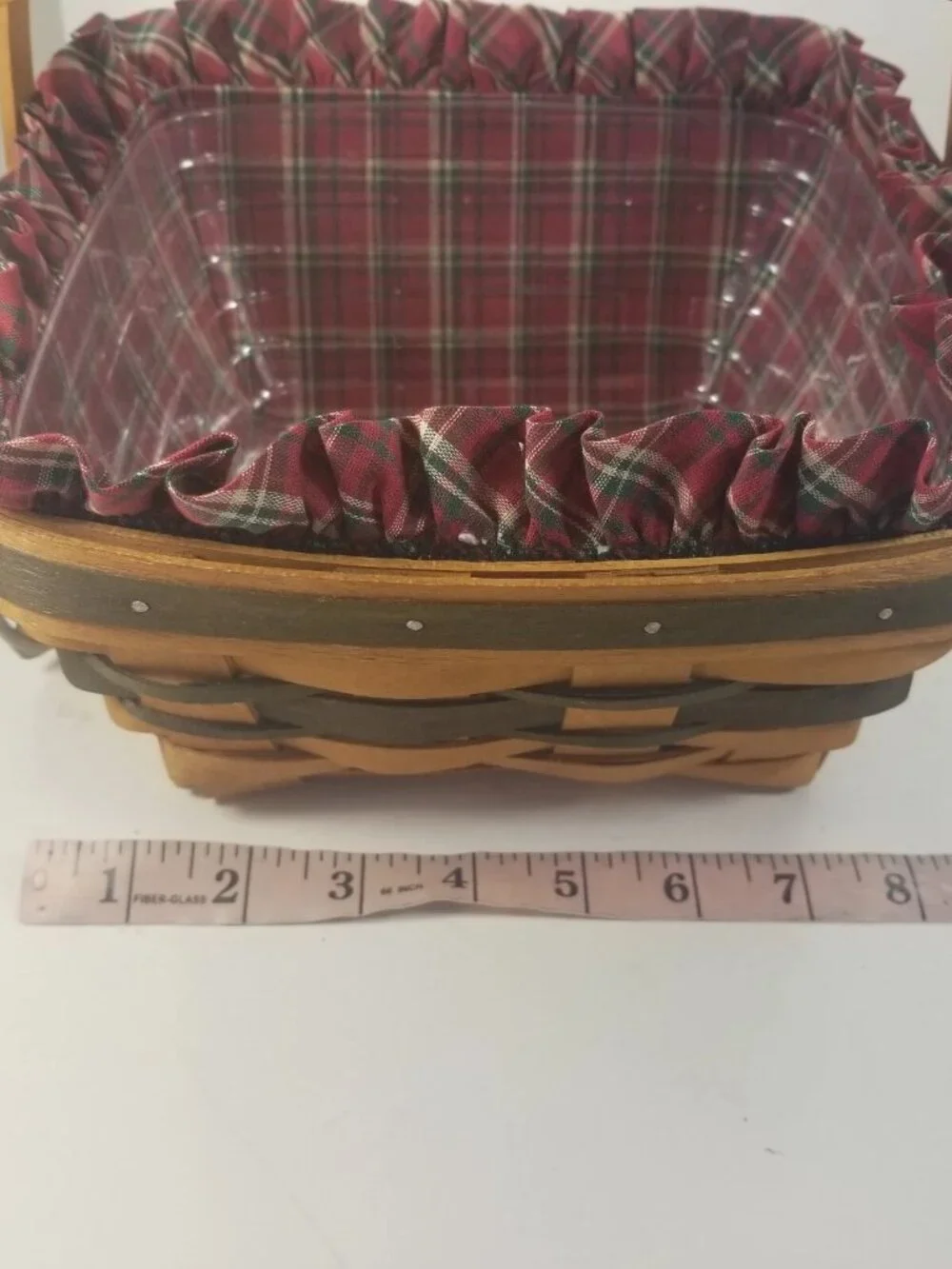 Longaberger 1993 Christmas Collection Bayberry Basket, Liner & Protector Combo